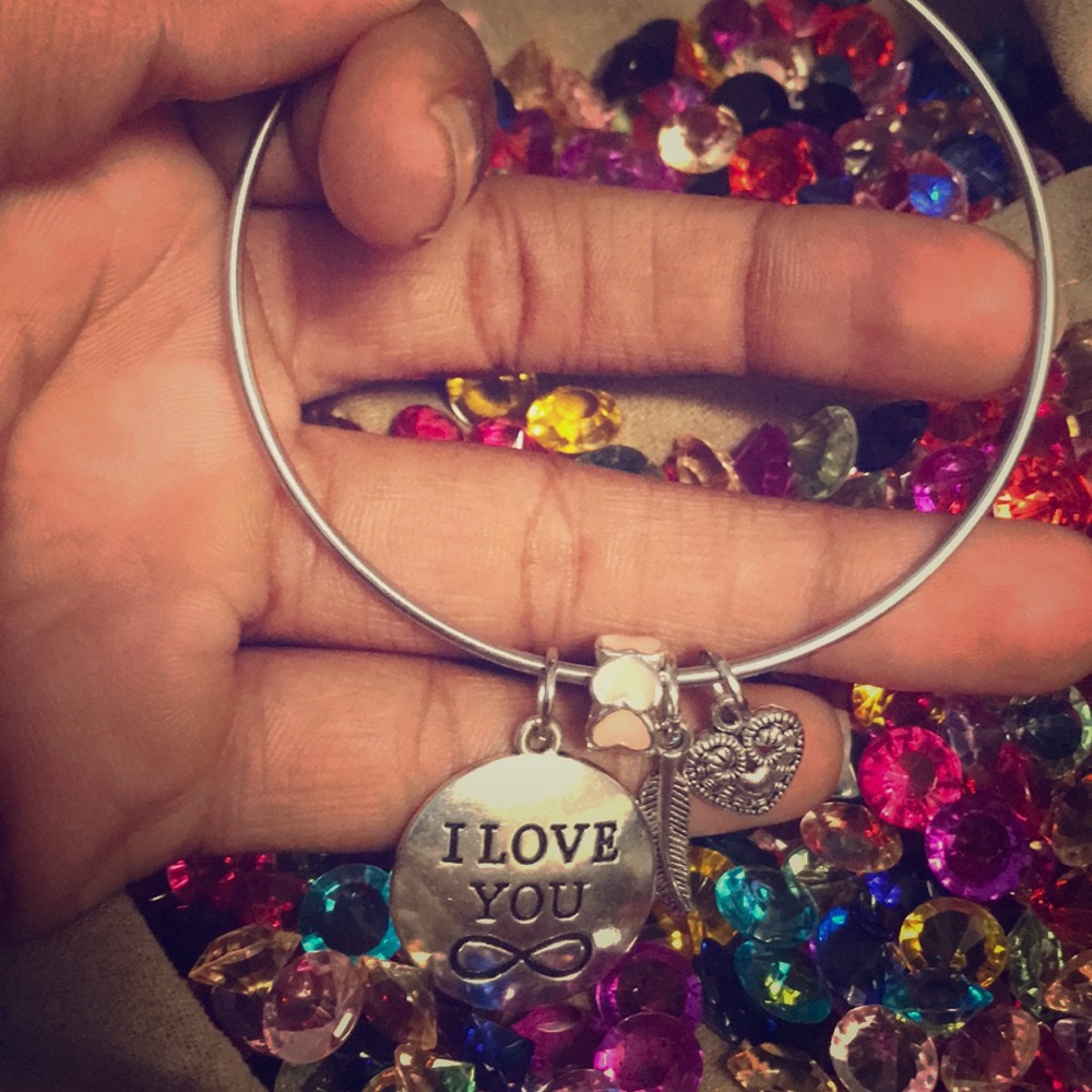 Wire 4 charm bracelet